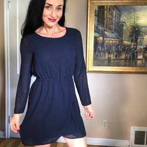 J. Crew navy blue lined dress